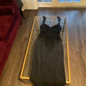 Claires collection black beaded gown 4-6